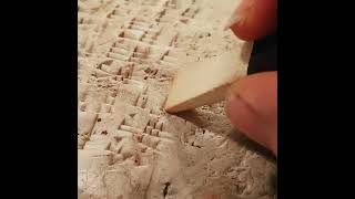 How to write in Ugaritic on a clay tablet history youtubeshorts story [upl. by Benjamin]