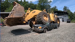 Moving a big wheel loader [upl. by Ahsekram]