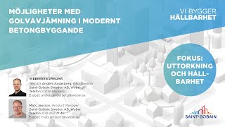 Webinarium Möjligheter med golvavjämning i modernt betongbyggande [upl. by Prissie]