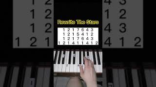 Rewrite the stars Piano Tutorial piano shorts [upl. by Llechtim15]