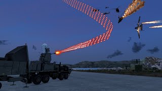 Air Defense in Action CRAM CIWS VS Fighter Jets amp Attack Helicopters  Military Simulation [upl. by Llerdnad]