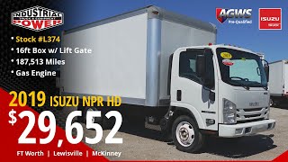 2019 Isuzu NPR HD  16ft Morgan Box w Maxon Lift Gate  Commercial Truck Sales  IP Truck L374 [upl. by Canning]