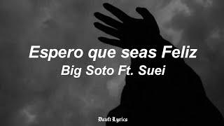 Big Soto Suei  Espero que seas Feliz  The Good Trip Letra [upl. by Ajani240]