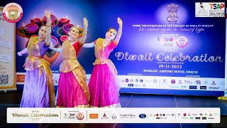 Indian Embassy Kathak performance  Warsaw Grand Diwali Celebration 2023 BY TSAP amp PoTA  கதக் நடனம் [upl. by Idolem]