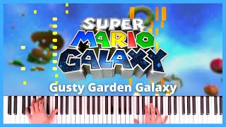 Gusty Garden Galaxy  Super Mario Galaxy  Piano Cover  Sheet Music [upl. by Jerz]