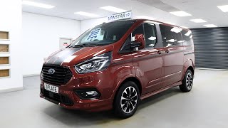 Ford Tourneo Custom 320 20 Sport Edition Dark Carmine Red 8 Seater Minibus  EM70 J0X  VanStar [upl. by Ehcsrop]