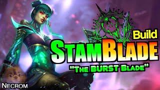 ESO PvP StamBlade High CRIT BURST 1vX Build Tutorial Necrom  quotThe BURST Bladequot [upl. by Lefty212]