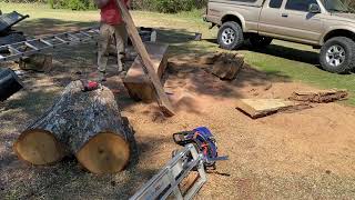 Quarter Sawn White Oak Chainsaw Milling [upl. by Linus]