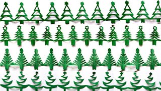 Christmas decoration ideas Christmas bulletin board ideasHow to make paper garland christmas trees [upl. by Ogren]