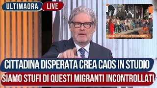 Cittadina disperata denuncia limmigrazione incontrollata Urla e Caos in Studio [upl. by Anilram]