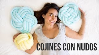 Como hacer cojines con nudos [upl. by Ruosnam]