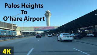 Oak Forest  Palos Heights to Ohare Airport  November 12 2023 [upl. by Shiff]