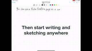 MyScript Nebo 27 Freeform Page and Section Demo [upl. by Hettie]