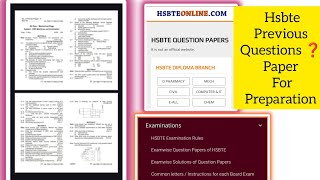 Hsbte Previous year question paper 📜🗞️  Hsbte paper  hsbte polytechnic questions Haryana ques [upl. by Grefer88]