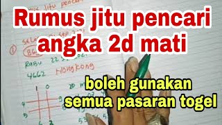 Rumus jitu pencari angka 2d mati bisa di gunakan untuk semua pasaran togel [upl. by Eustashe846]