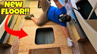 Bayliner Boat Restoration  NEW Floor Installation [upl. by Vyky]