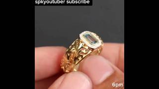 Unique design blue stone 18k gold ring making process spkyoutuber customjewelry ring 18kgold [upl. by Peltz362]