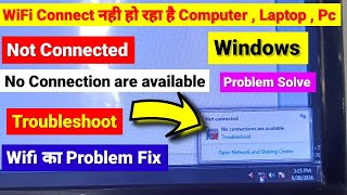 Wifi connection problem in Laptop amp Computer  How to enable network connection in Windows 7 [upl. by Seaver]