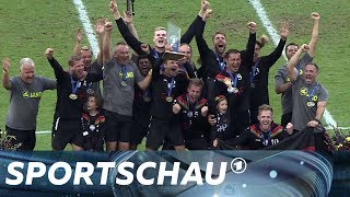 Faustball Deutschland macht WMHattrick perfekt  Sportschau [upl. by Christiana]