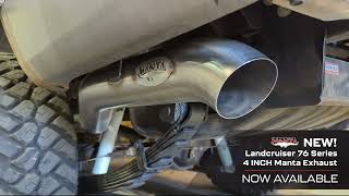 LANDCRUISER 76 SERIES 4INCH MANTA EXHAUST [upl. by Ibib396]