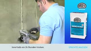 ARDEX A 950  Verputzen von Kabelschlitzen [upl. by Macgregor]