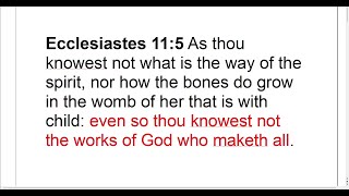 THOU KNOWEST NOT THE WORKS OF GOD  ECCLESIATES 115 [upl. by Wolcott]