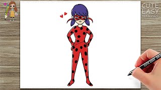 How to Draw Miraculous Ladybug step by step  Miraculous Ladybug Drawing Easy [upl. by Aneger770]