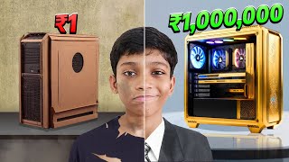 ₹1 VS ₹1000000 GAMING PC SETUPS [upl. by Yecats]