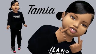 Sims 4 CreateASim Tamia🖤 [upl. by Dranrev]