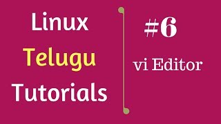 6 vi Editor  Linux Telugu Tutorials [upl. by Salisbury]