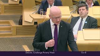 Scottish Government Debate Challenge Poverty Week  8 October 2024 [upl. by Snodgrass909]