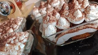 tiramisu sans mascarponeun délicieux dessert 🍫☕تيراميسو رائع المذاق بمقادير بسيطة [upl. by Ah]