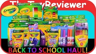 2016 Crayola Back to School Haul HUGE Crayons Markers Pencils Unboxing Toy Review by TheToyReviewer [upl. by Grory]