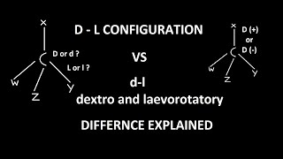 D L Configuration vs d l  Dextrorotatory amp Laevorotatory  DL vs dl    Difference Explained [upl. by Lissi587]