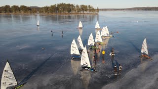 DN Iceboating on Damariscotta Lake Jefferson Maine January 16 2022 [upl. by Petula]