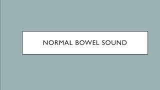 Normal bowel sound [upl. by Small]