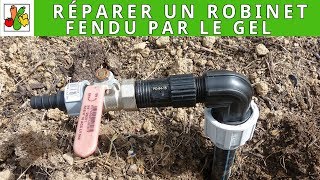 Réparer un robinet fendu par le gel [upl. by Nnyleimaj]