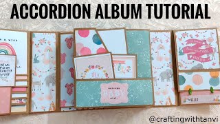 Gatefold Accordion Album Tutorial  Baby First Year Album TUTORIAL  Baby BoyGirl Album Walkthrough [upl. by Yenahteb]