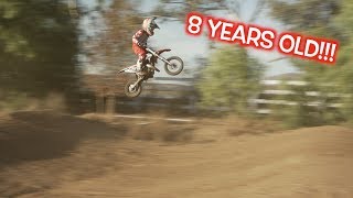 8 YEAR OLD RIDING SUPERCROSS [upl. by Falcone612]