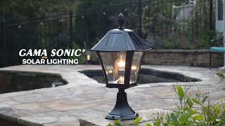 Gama Sonic Baytown Bulb Solar Light  Black Finish  Solar Light for Any Outdoor Setting [upl. by Kellie919]