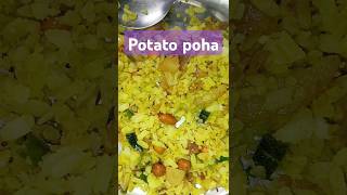 Breakfast me bnaye ye healthy potato poha food recipe cooking foodie eveningsnacks share [upl. by Bessy]