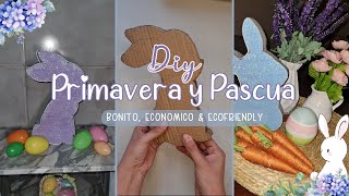 DIY DE PRIMAVERA Y PASCUA 🐇 BONITO ECONÓMICO amp ECOFRIENDLY 🐇 CONEJITO DECORATIVO DE CARTON [upl. by Ytirev]