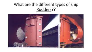 What are the different types of ship Rudders [upl. by Hamas]