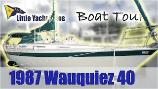 SOLD 1987 Wauquiez Centurion 40 Sailboat BOAT TOUR  Little Yacht Sales [upl. by Honan]