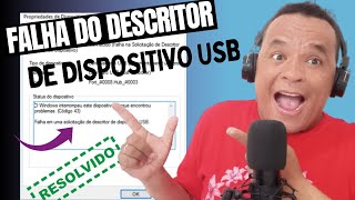 Como resolver o erro falha na solicitação de descritor de dispositivo USB [upl. by Robinet]