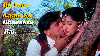 Dil Tere Naam Se Dhadakta Hain 4k Video Song  Aadmi  Bollywood Romantic Song  90s Romantic Song [upl. by Cindelyn]