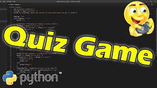 How To Make A Quiz Game Using Python Tutorial [upl. by Davida]