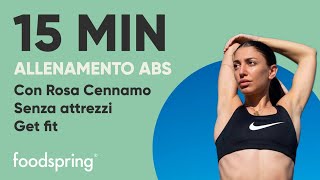 15 min Allenamento Addominali con Rosa CennamoGet Fit foodspring® [upl. by Edlitam]