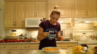 How to Roast Sweet Potato Chunks Cooking with Kimberly [upl. by Ellenoj]