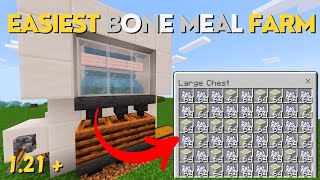 Easiest Bone Meal Farm in Minecraft Bedrock 121 [upl. by Teraj]